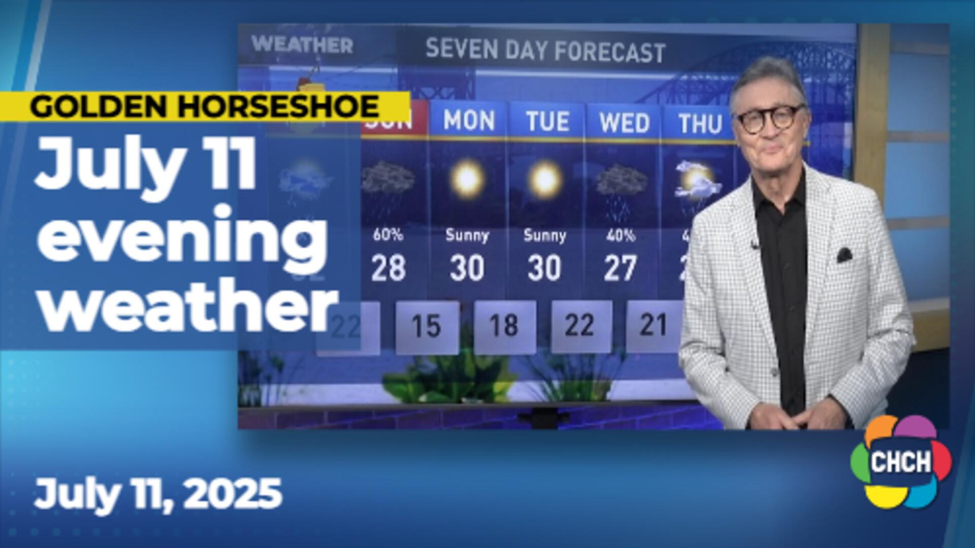 Evening weather forecast for July 11, 2025