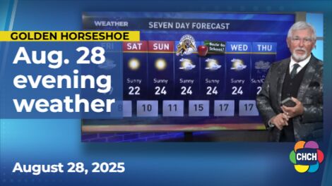 Evening weather forecast for Aug. 28, 2025