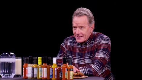 S20E002 Bryan Cranston Fully Commits While Eating Spicy Wings