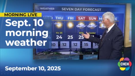 Morning weather forecast for Sept. 10, 2025