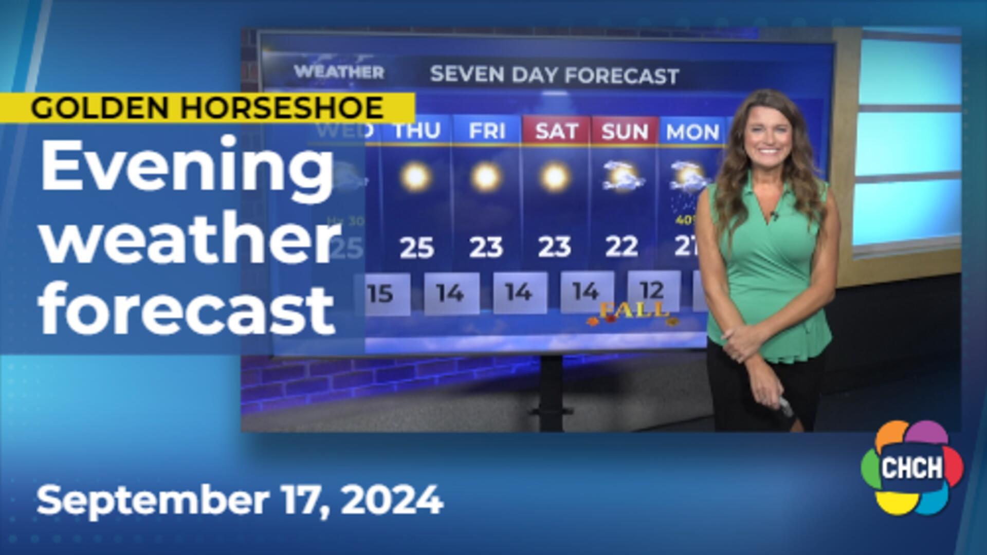 Evening weather forecast for September 17, 2024