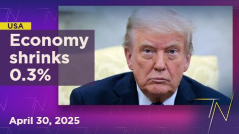 U.S. economy down 0.3% in Q1 amid tariff talks, Trump blames Biden