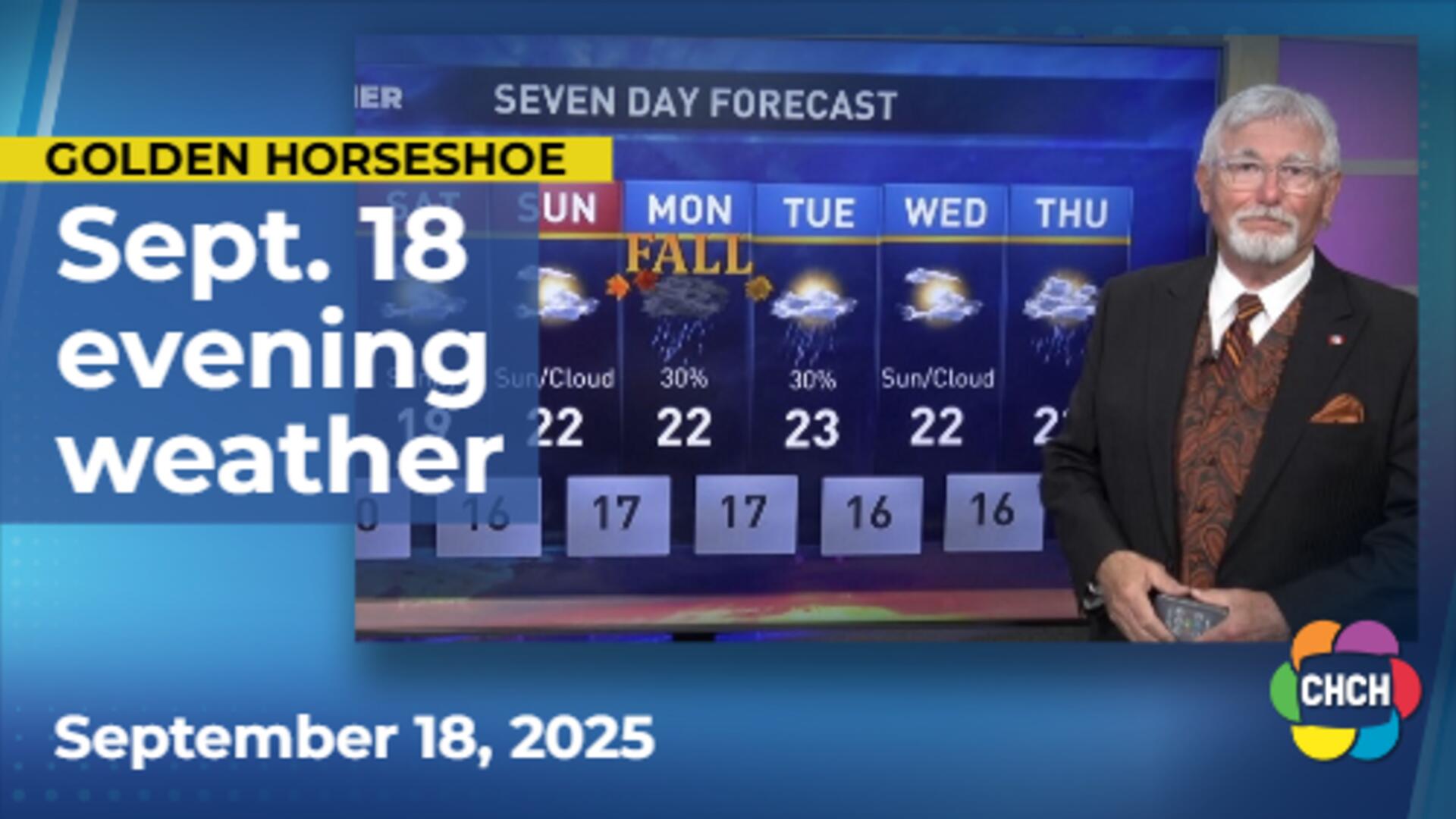 Evening weather forecast for Sept. 18