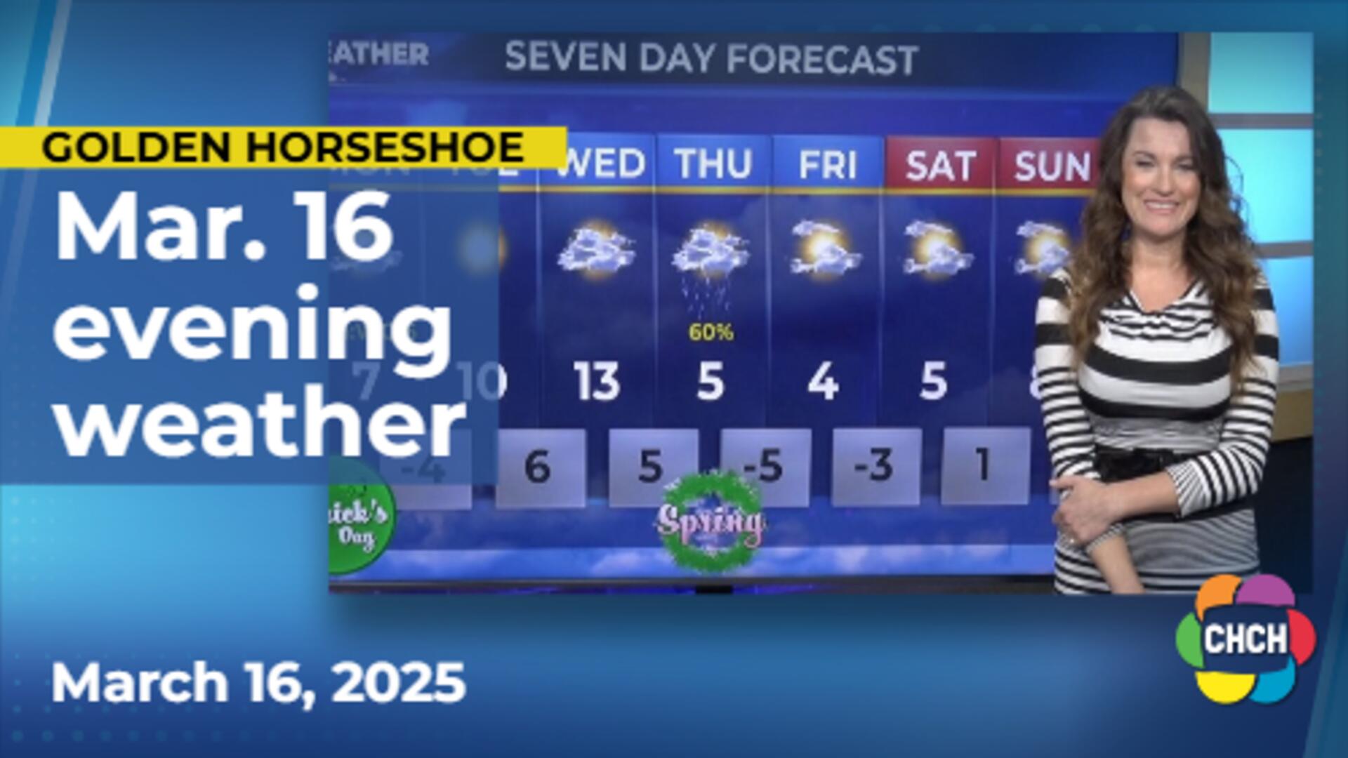 Evening weather forecast for March 16, 2025
