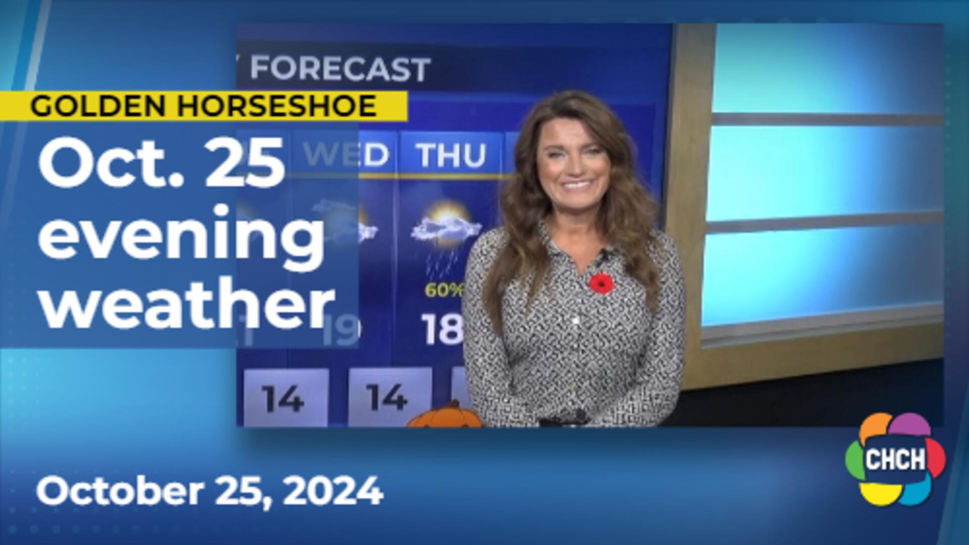 Evening weather forecast for October 25, 2024