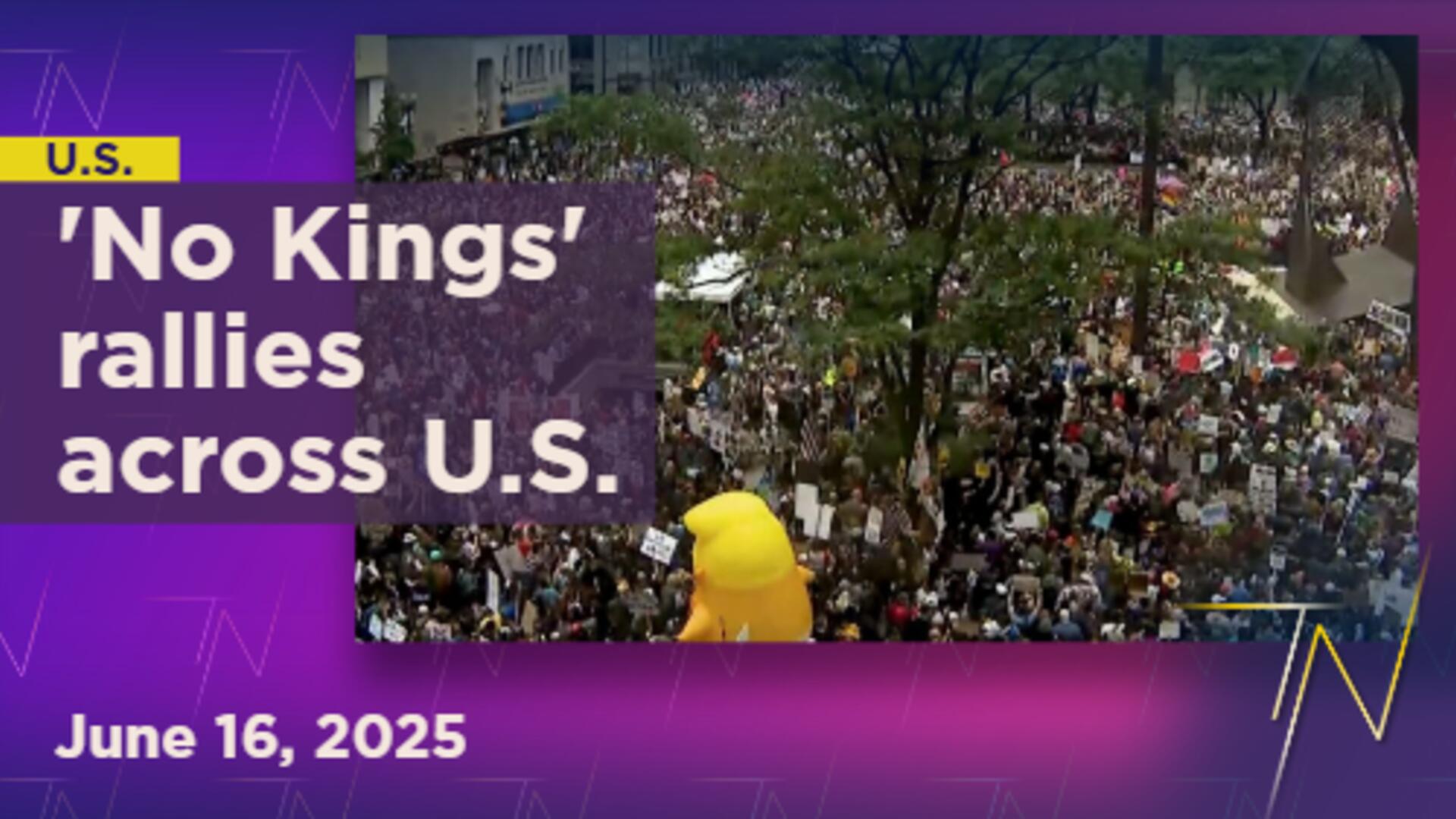 'No Kings' protests held nationwide in opposition to Trump's policies
