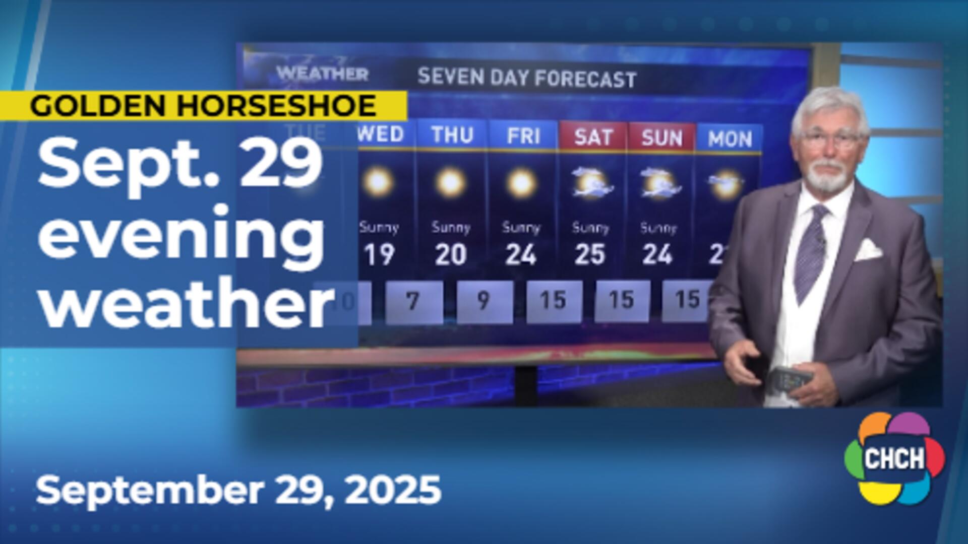 Evening weather forecast for Sept. 29