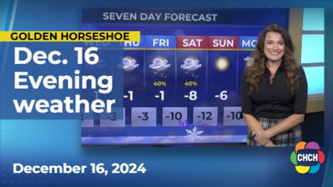 Evening weather forecast for December 16, 2024