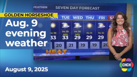 Evening weather forecast for August 9, 2025