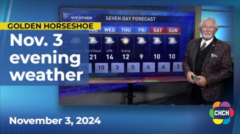 Evening weather forecast for November 3, 2024