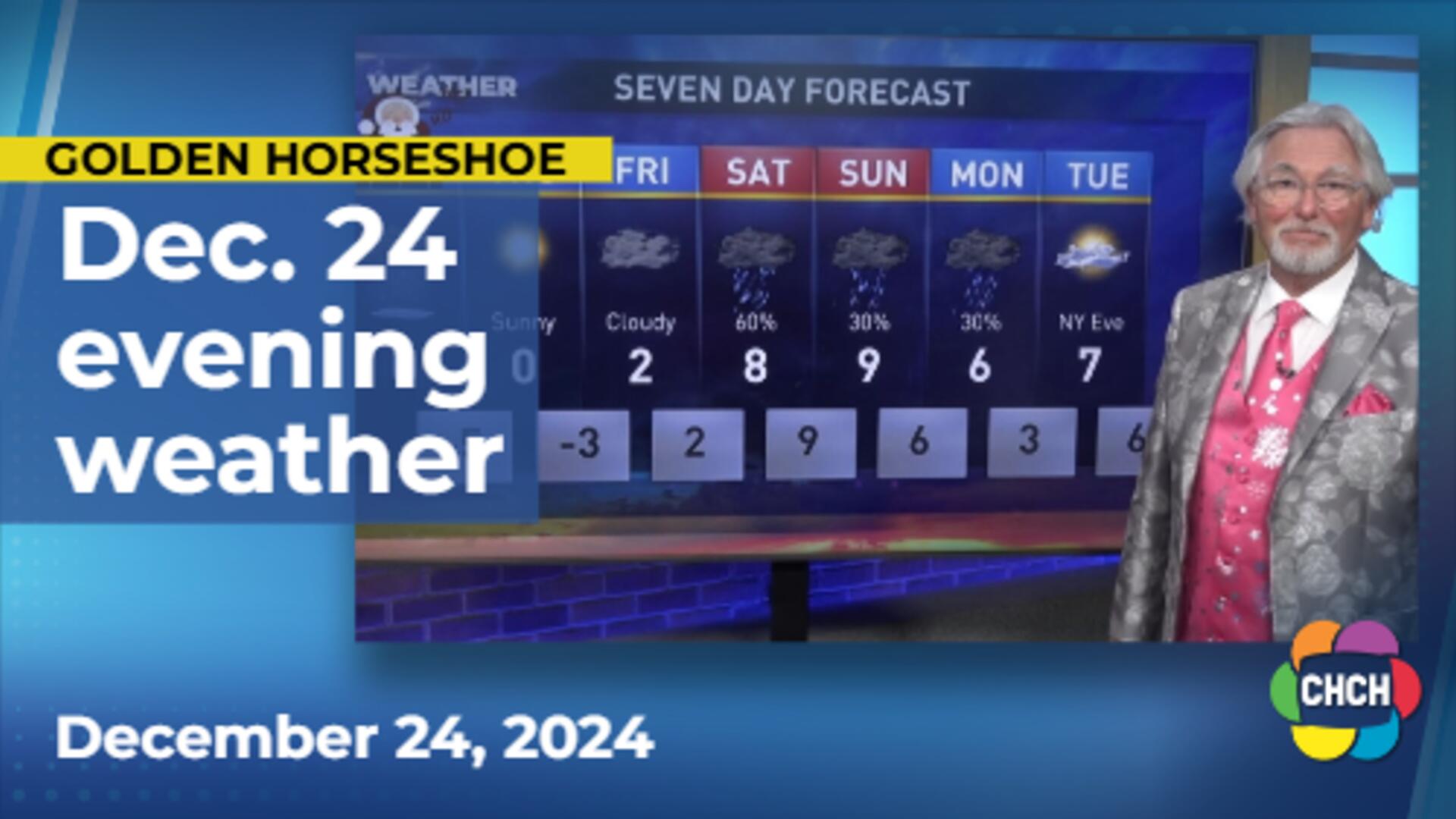 Evening weather forecast for December 24, 2024