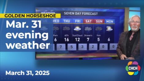 Evening weather forecast for March 31 2025