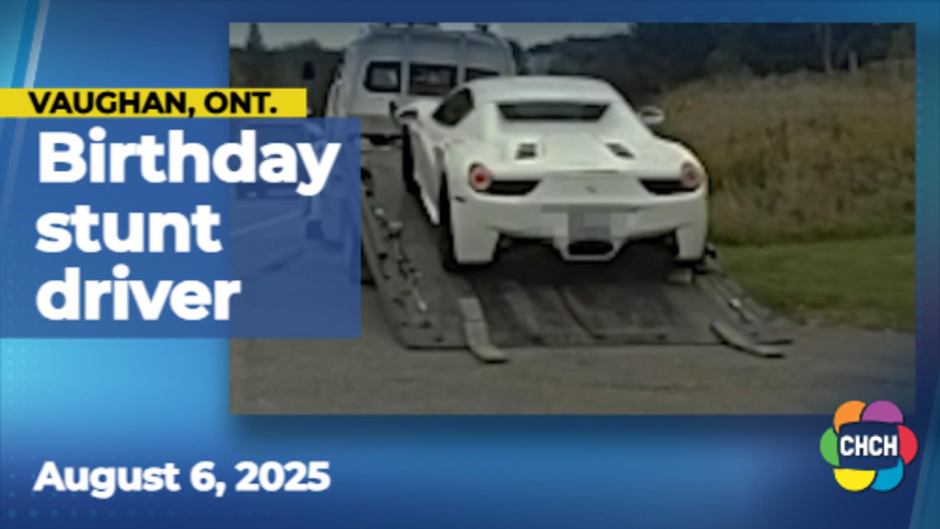 'Please, it's my birthday': York police release video of Ferrari driver charged with stunt driving